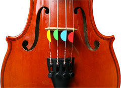 viool met stickers